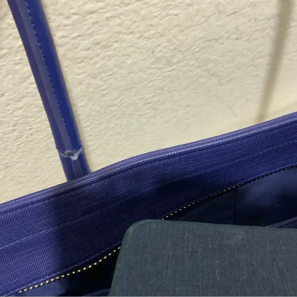 Dagne Dover Genuine Tote Bag Purse extra large Blue